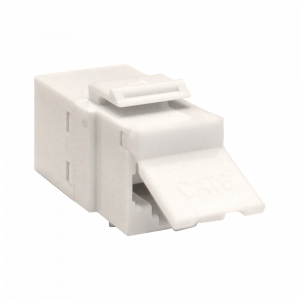 RJ-45 socket coupler, unshielded, category 6, Keystone form-factor, white